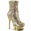 Pleaser - BLONDIER1009 Bottes de plateforme, Pole dance chaussures - Chaussures de pole dance - Couleur or Product image